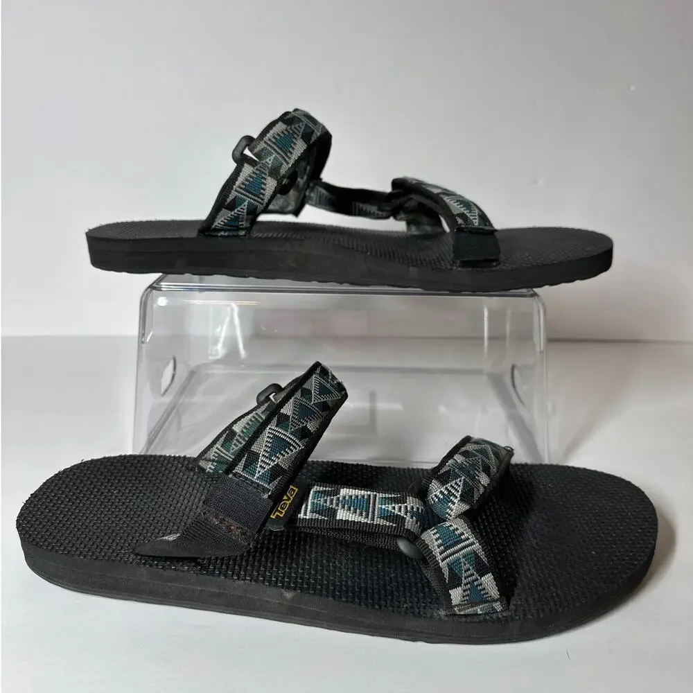 Teva Men's Original Universal Sandals Peaks Black Size 12 Summer Hiking Comfort
